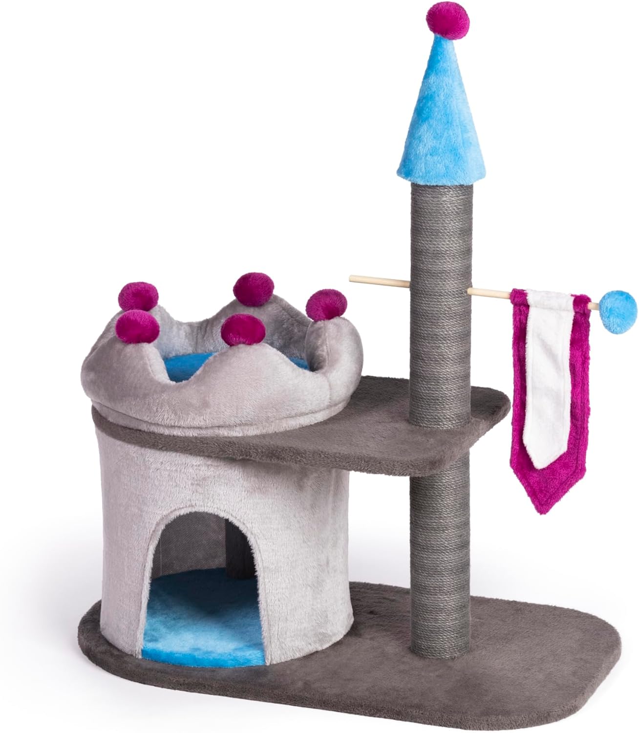 Prevue Pet Products King's Manor Cat Tree Condo with Scratching Post 7350