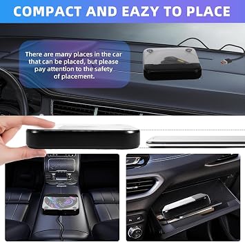 Portable CD Player for Car, External CD Player with USB/AUX, Black