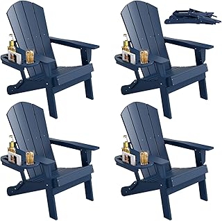 12 Backyard Ideas With Pavers for Clean and Modern Yards 26 FOOWIN Folding Adirondack Chair Set of 4, HDPE Adirondack Chairs with Cu...