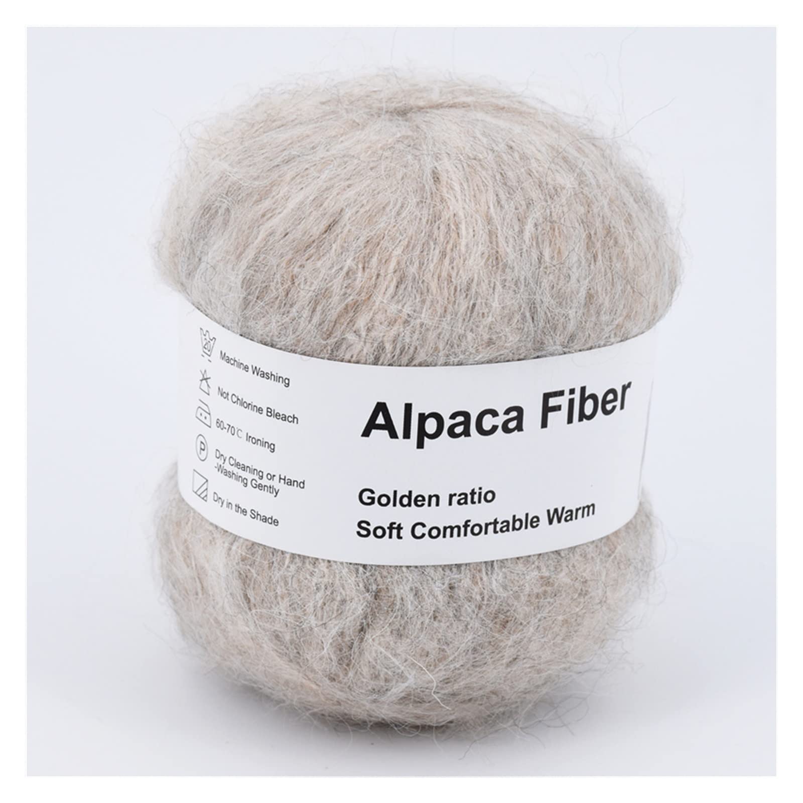 HAOTING50g Alpaca Mohair Yarn Long Plush Thick Crochet Wool Yarn For Knitting Scarf Chunky Knit Sweater Summer Winter Thread (Color : 02)