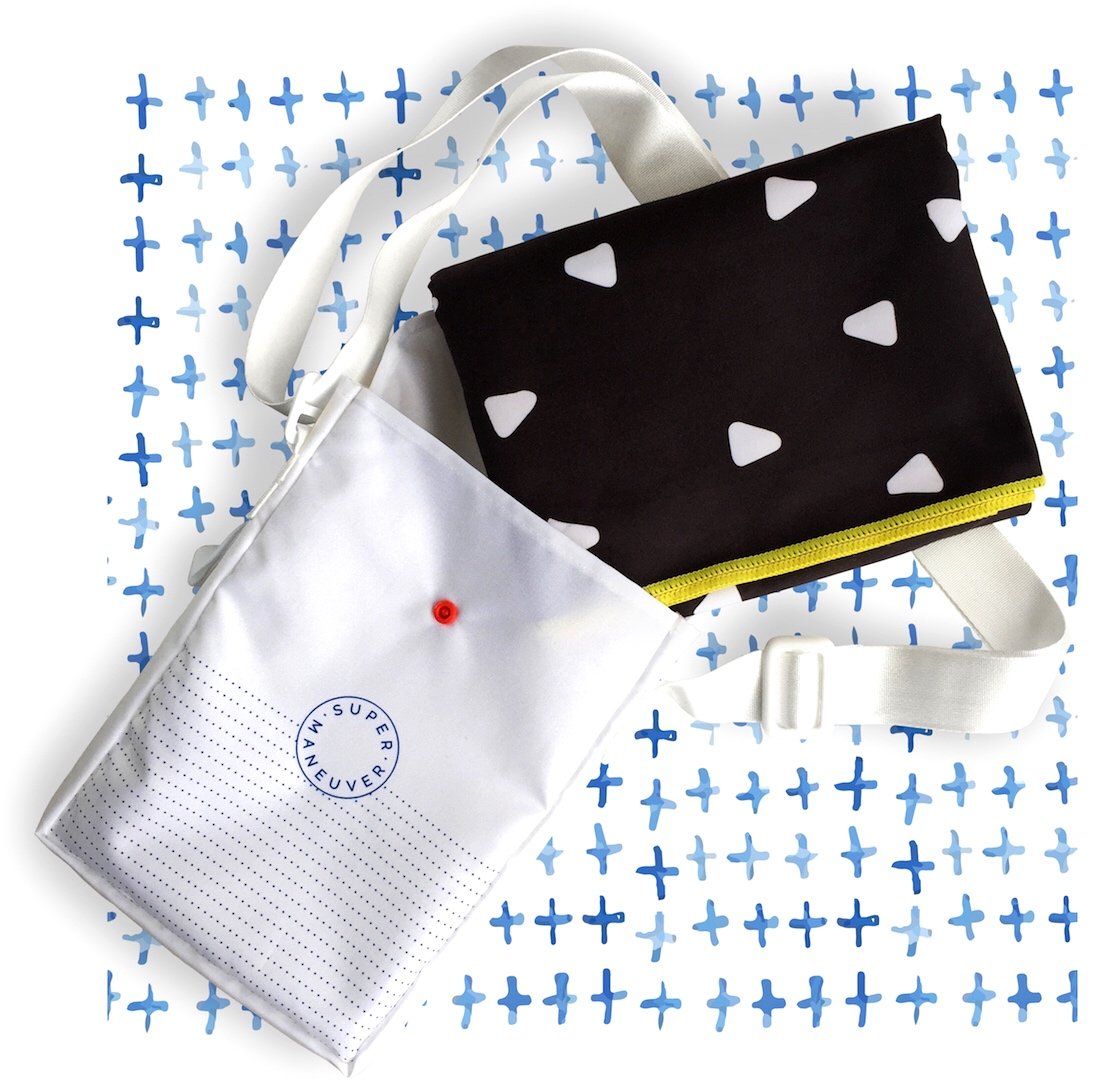 Super Maneuver Microfiber Beach Towel & Bag. Lightweight, Compact & Quick-Dry. For Travel, the Beach, Pool, Gym, Yoga & Camping. Extra Large (71x35.5), Black