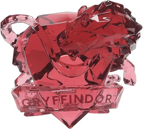 Enesco Facets The Wizarding World of Harry Potter Gryffindor House Crest Figurilla, 3.23 pulgadas, rojo