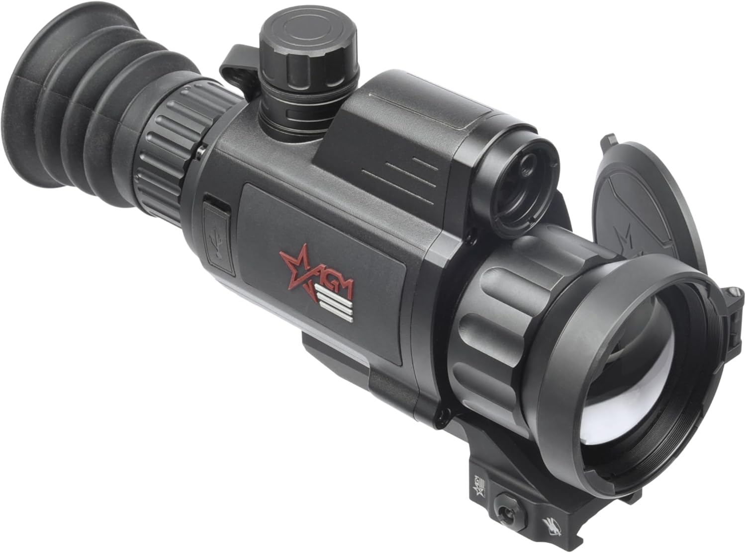 AGM Global Vision REFURBISHED Varmint LRF TS50-640 Thermal Imaging Rifle Scope with Laser Range Finder, 12um, 640x512 (50 Hz), 50mm Lens.,1 Year Warranty Black
