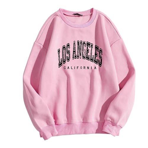California Sweatshirts for Women 2026 Letter Printed Crewneck Pullover Sweatshirt Long Sleeve Outfits Sweater
