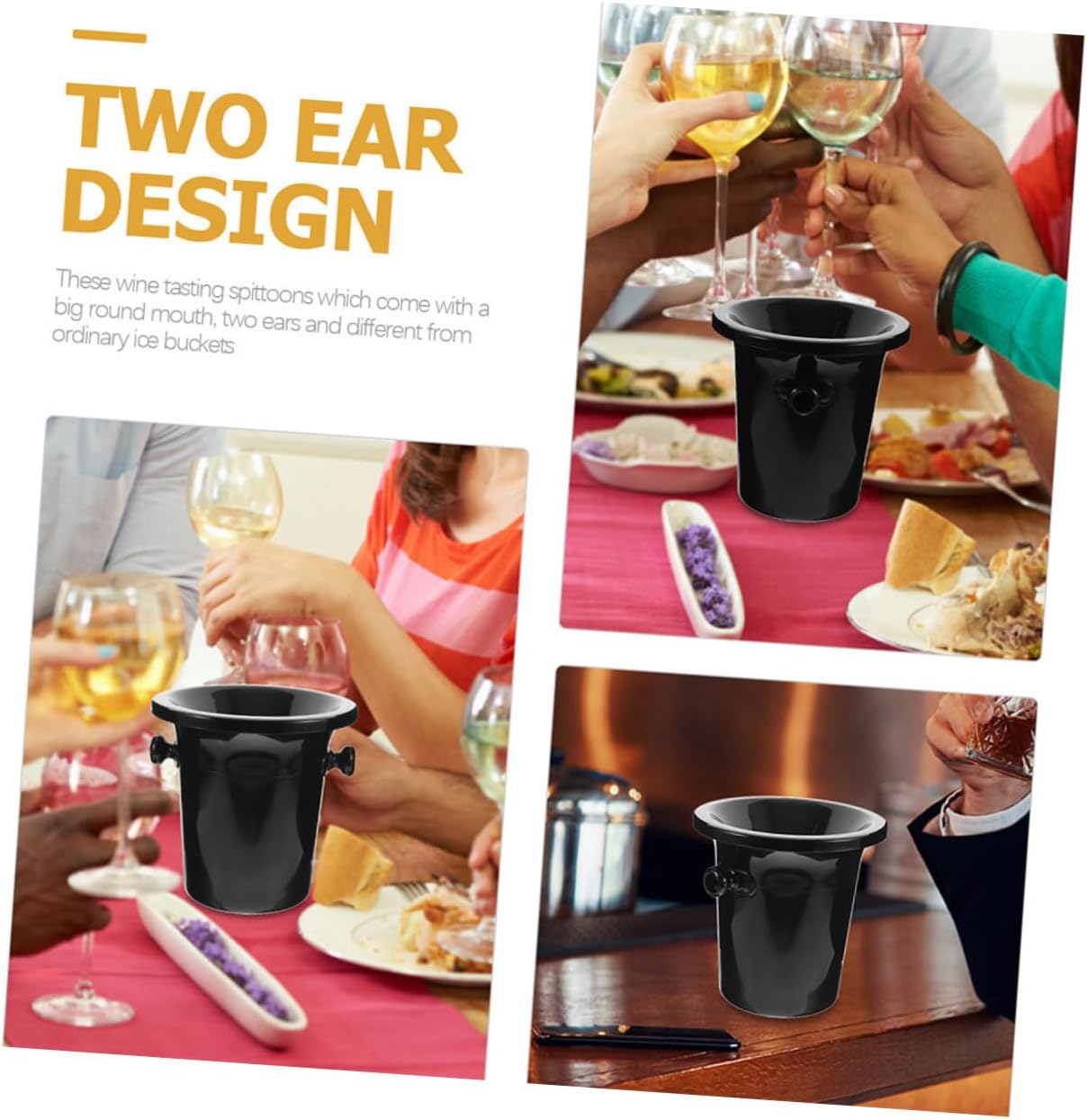 TIDTALEO 2pcs Wine Spittoons Ice Bucket for Bars Ktv and Parties Funnel Design for Disposal and Ice Storage Home and Event Use