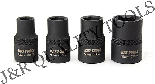 Miniatura 6 de VCT Juego de pinzas de freno maestro de 17 piezas, 5 puntos, 10 puntos, hexagonal y juego de zócalos con estuche