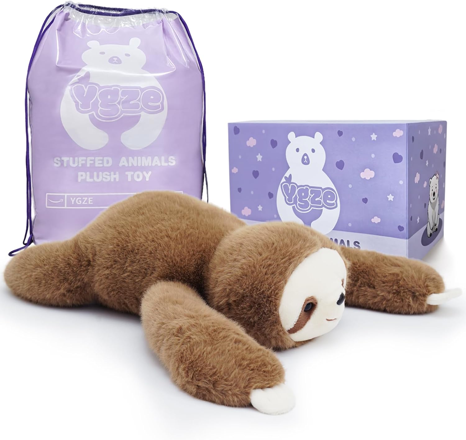 Weighted Sloth Stuffed Animal – 25 Inch, 4 lbs Plush Lying Toy for Kids and Adults – Soft and Cozy Weighted Companion for Bedtime, Gifting, and Everyday Comfort