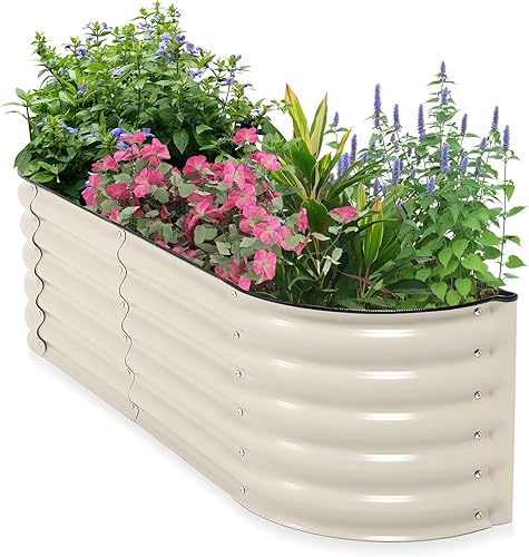 Miniatura 36 de Aoodor Cama de jardín elevada de metal de 9 pulgadas de alto y 30 pulgadas, maceta para exteriores y kit de jardín elevado para verduras, flores