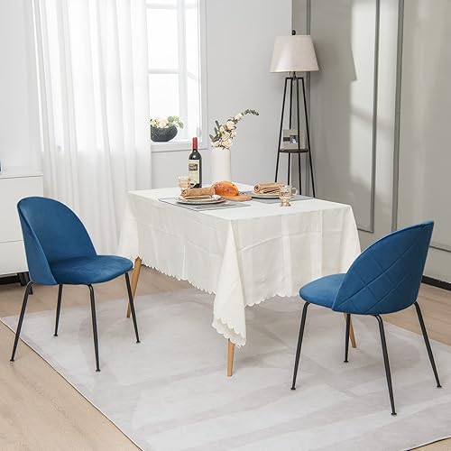 Miniatura 2 de Giantex Juego de 2 sillas de comedor modernas de terciopelo cómodas sillas de escritorio para sala de estar dormitorio sillas de comedor tapizadas