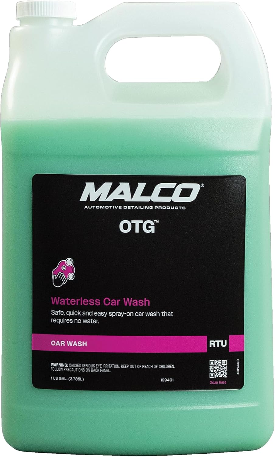 Malco OTG Waterless Car Wash (1 Gal) - 100% Waterless Car Wash Spray/No Water or Bucket Needed/Safe and Effective Cleaning Solution for Cars/Great for On The Go or Regular Use (199401)