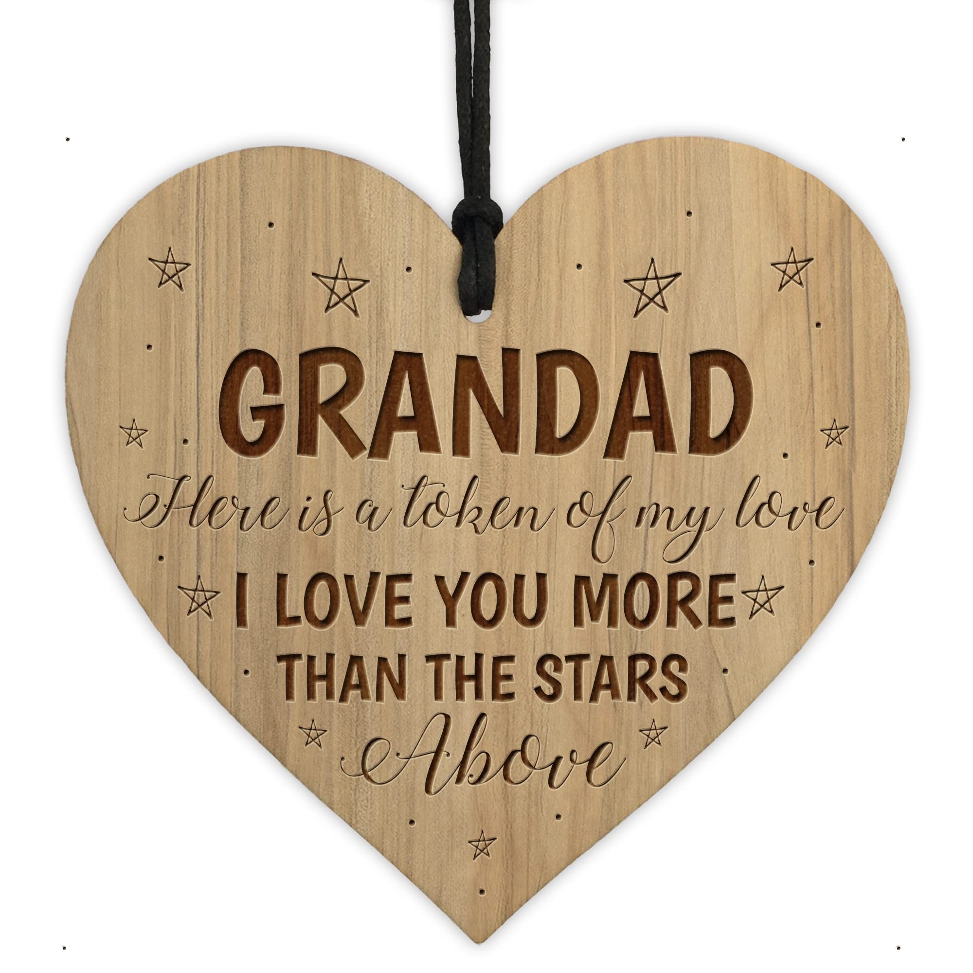Red Ocean Grandad Gifts Plaque Engraved Heart Birthday Christmas Gifts For Grandad Keepsake