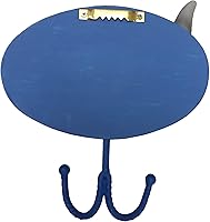 Vista 3 de Borders Unlimited Fish 'N Sharks - Gancho de pared para toallas, abrigo, bolsa de libros, multicolor