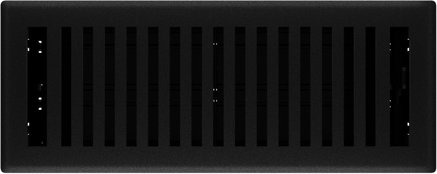 Imperial RG3440 Montezuma Decorative Floor Register, 4 x 12-Inch, Black Iron