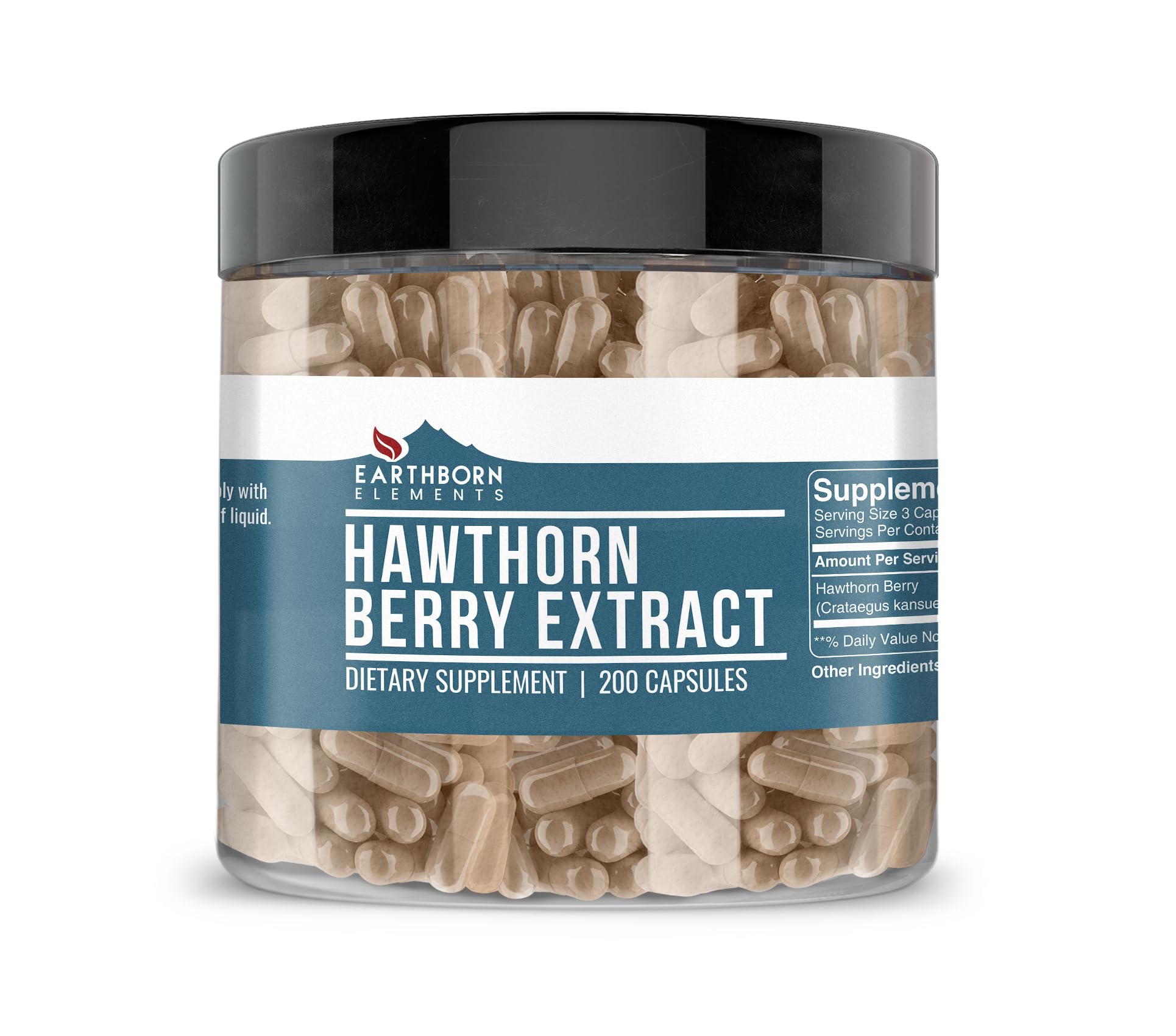 Hawthorn Berry Extract, 200 Caps, 1275 mg Serving, Fast Dissolving, Potency & Purity, Non-GMO, No Stearate or Rice Filler, Made in USA, Gluten-Free, Lab-d