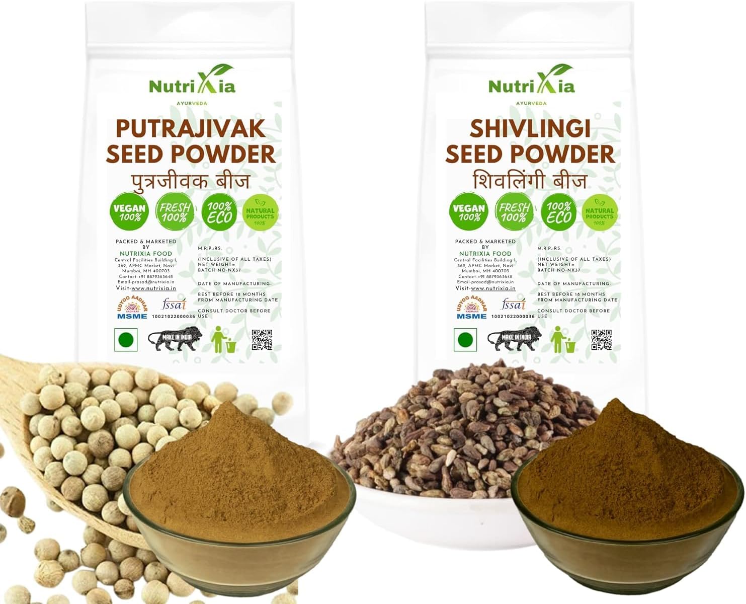 Putrajivak Beej Seed Powder & Shivlingi Beej Seeds Powder 500 GMS + 500 GMS