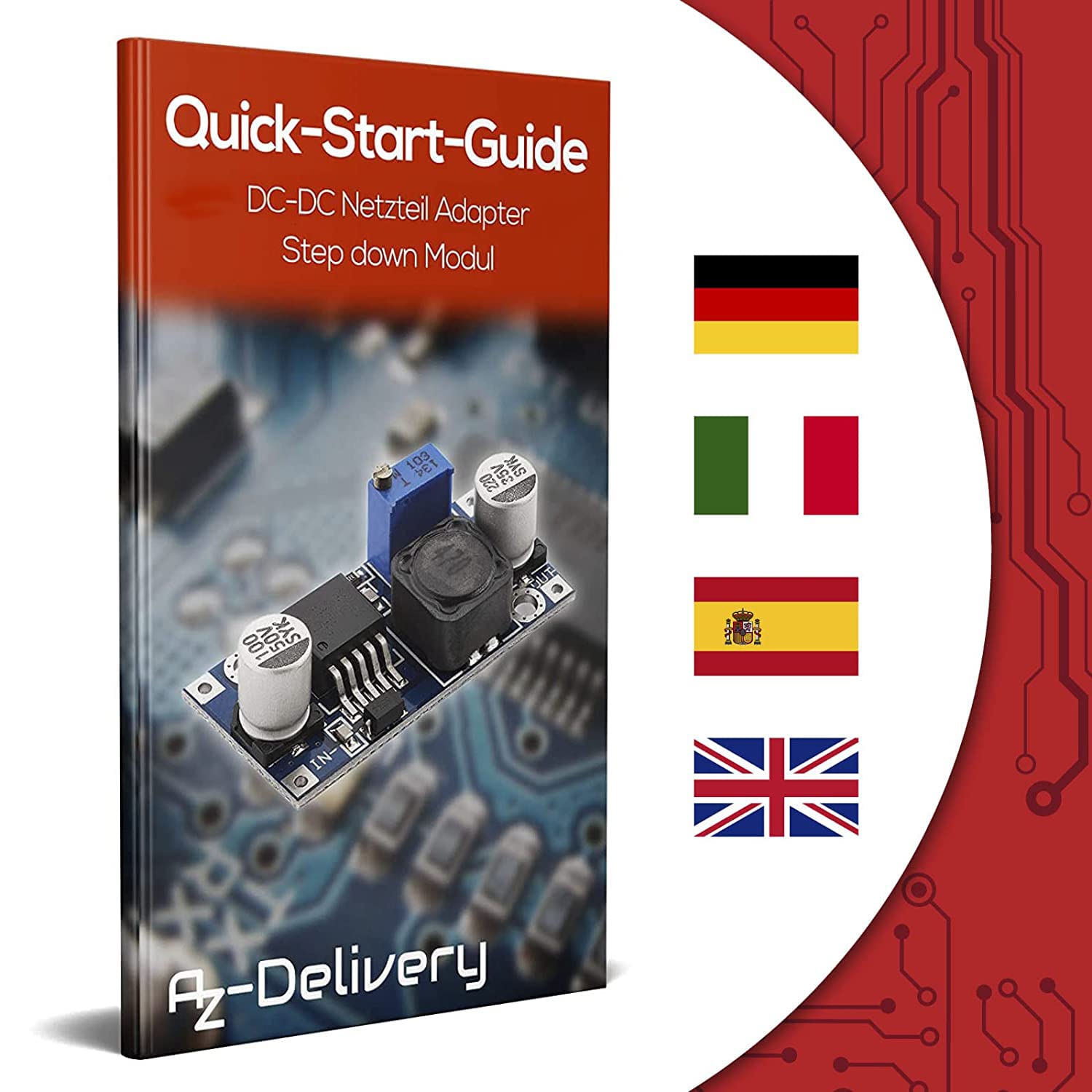AZDelivery LM2596S Modulo Convertitore DC-DC Regolabile Step Down compatibile con Arduino