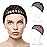 Hair Net Wrap 2 PCS Elastic Sleep Nets Hairnet Knit Sleeping Cover Breathable Crochet Head Cap Stretchy Mesh Bandana Anti Frizz Shower Bathing Hats Press Absorption Curly Straight Hair(Brown/Black)
