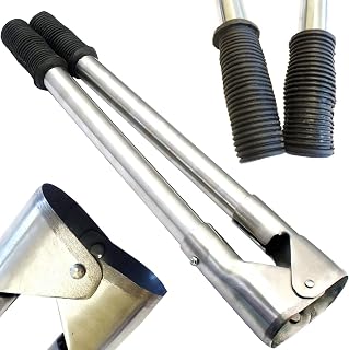 Calf Dehorner Barnes 17 Steel Rubber Handle Veterinary Farming Tool, Silver Black, 17 Inch