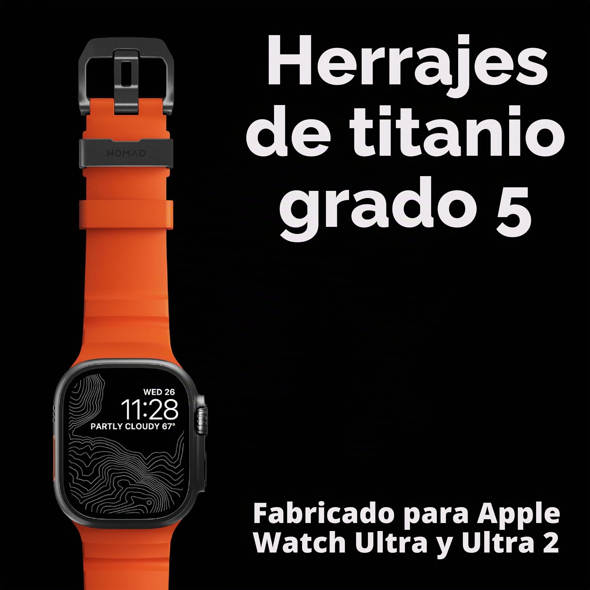 NOMAD Correa Deportiva Apple Watch, Rocky Point, con Herrajes De Titanio