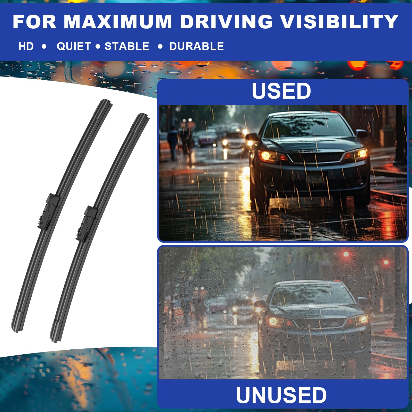 Lot De 3 Essuie-glaces D'usine Pour Toyota Prius 2023-2016, Prius
