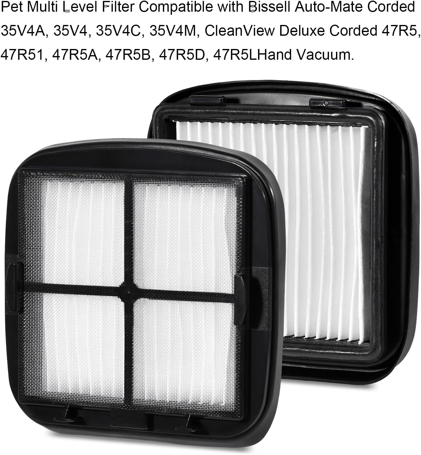 SaferCCTV 97D5 Filter Replacement Pet Hand Vac Multi-Level Filters Set, Vacuum Filter Replacement Filter 203-7416 Pet Hair Eraser Filter Compatible with Bissell 33A1, 47R5, 35V4, 203-1432