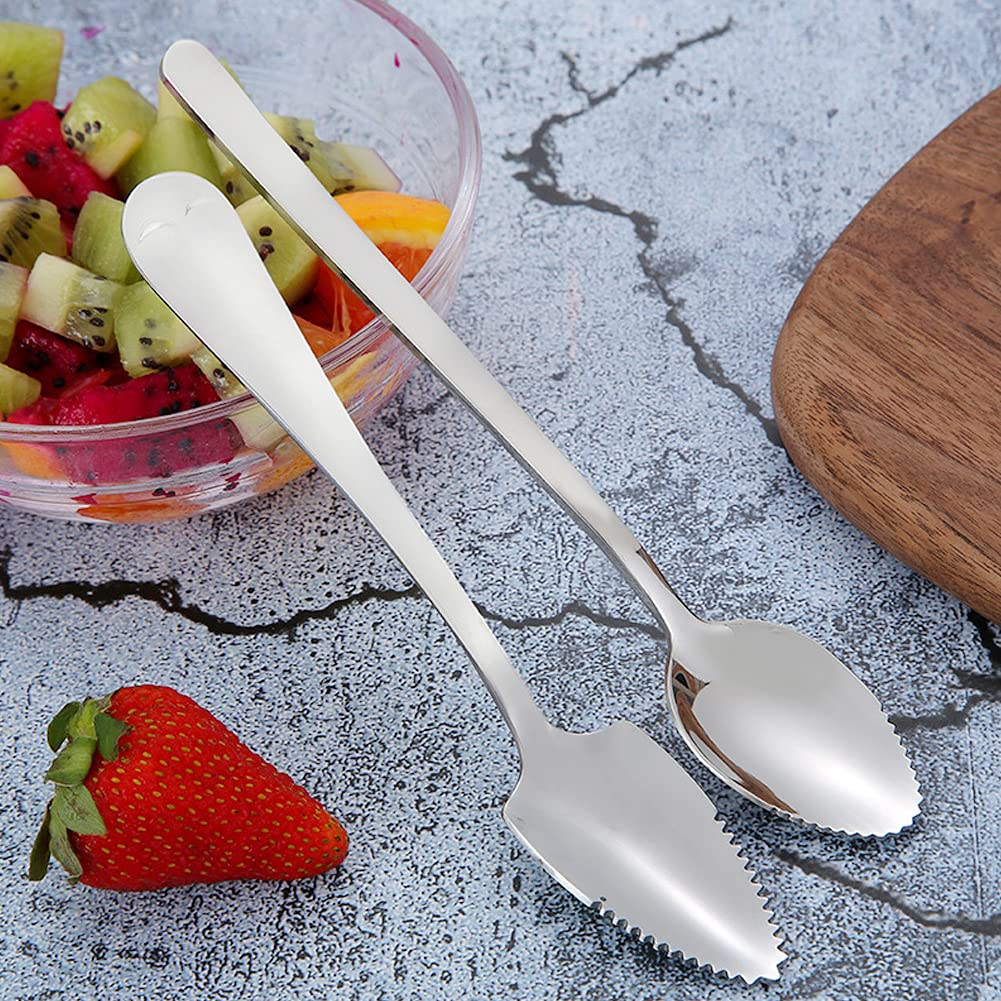 Cucchiai Da Pompelmo 6 Pezzi - Acciaio Inossidabile Con Bordo Seghettato - Per Frutta, Kiwi, Agrumi