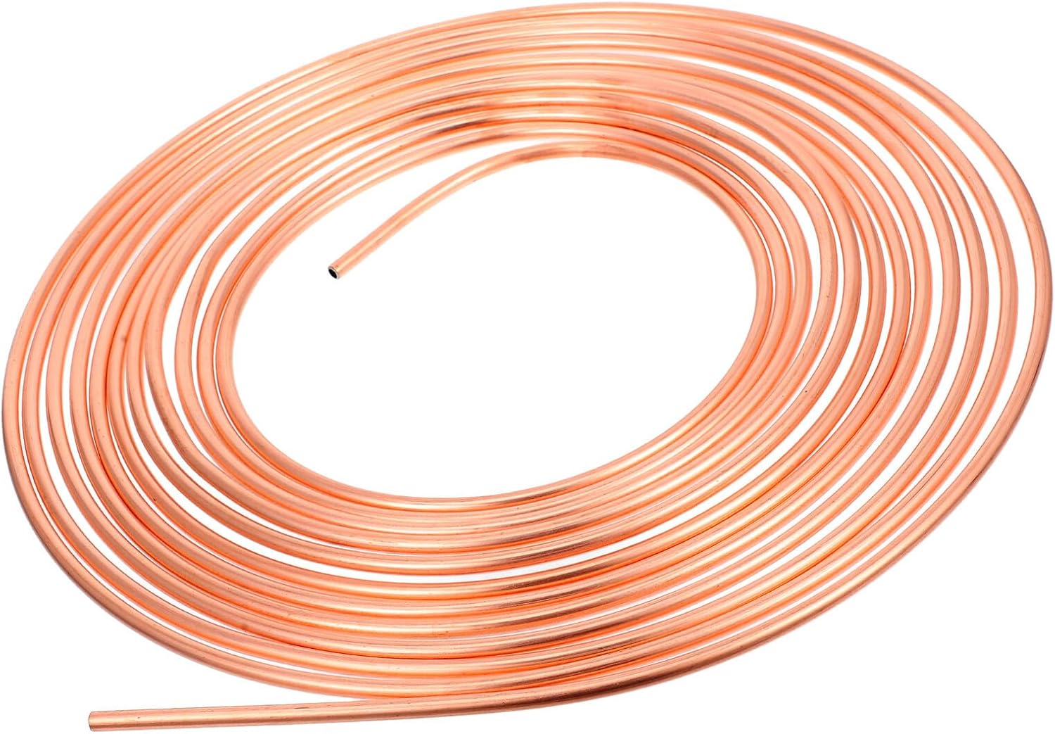 5ft Copper-coated Car Brake Line Tube Replacement Coil 0.5cm Outer Diameter Automotive Hydraulic Brake Tubing Part for Vehicle