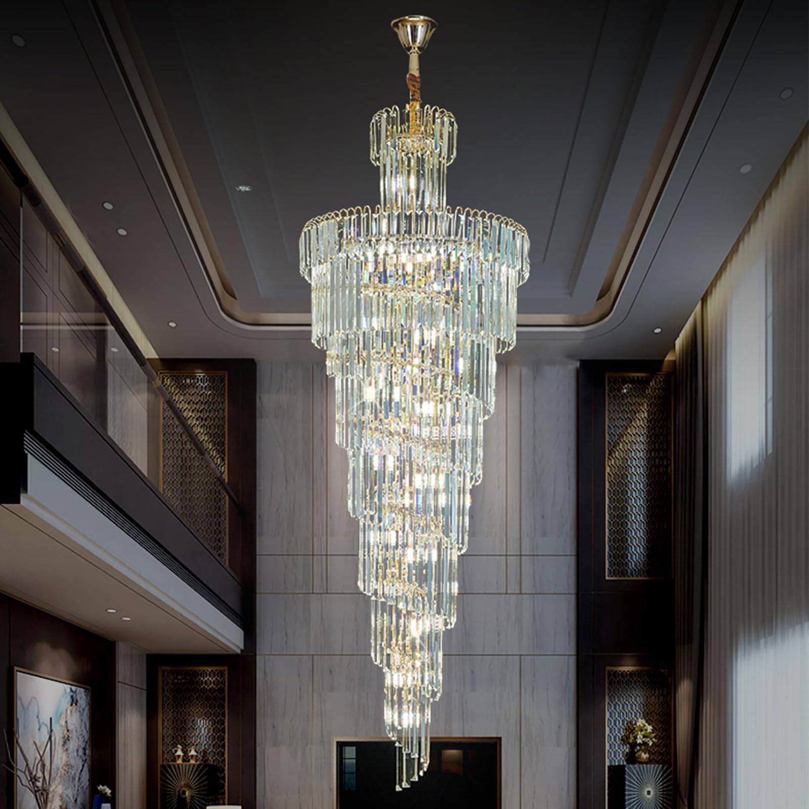 Plafonnier LED en cristal pour illuminer une entrée sombre efficacement