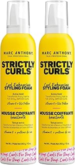 Curl Enhancing Styling Foam, Extra Hold | Vitamin E & Silk Proteins | Anti-Frizz | Mousse | Pack of 2