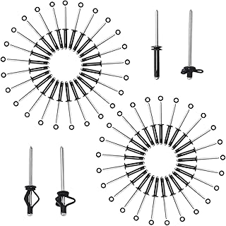 50 Set of 3/16" Long Grip Tri-Grip Rivets Tri-Fold Tri Bulb Mounting Rivet with Waterproof O Rings for Deep Water Installing Kayak Canoe and Boat Accessories etc