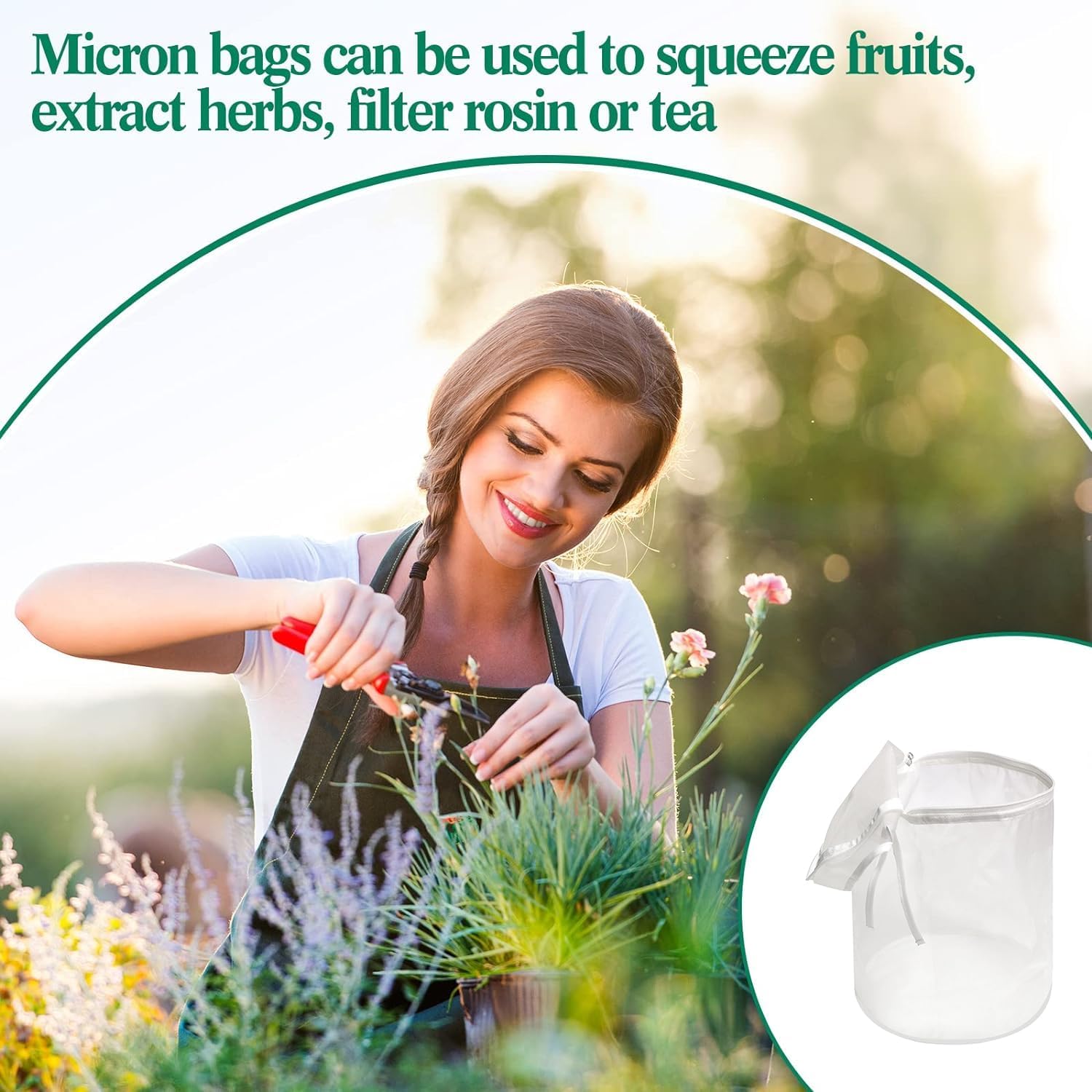 Agroplus Reusable 20Gallon - 1pack 220 micron filter zip bag