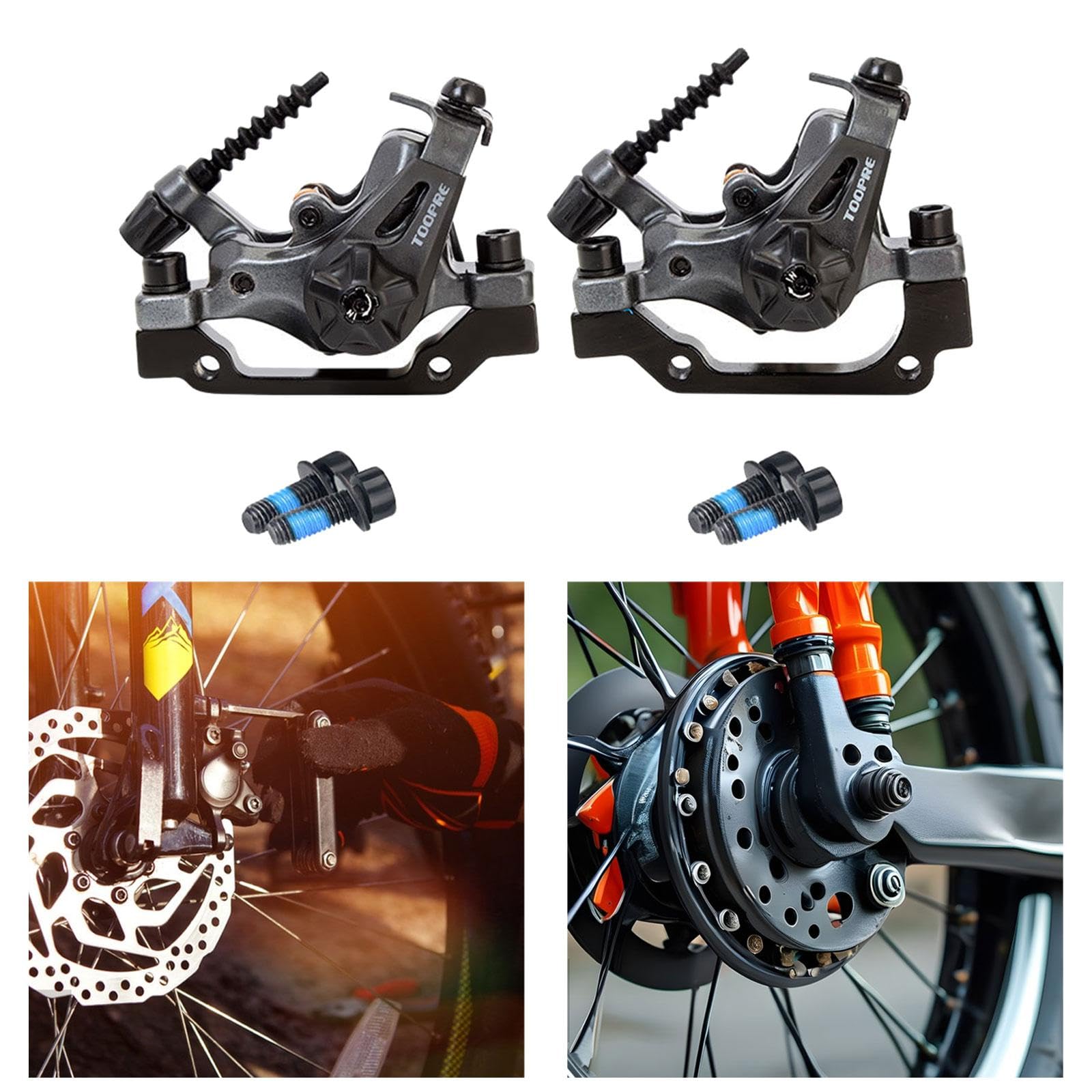 Homyl 2 Stück Fahrrad Scheibenbremse Mountainbike Mechanische Bremssattel Doppelt Kolben Bremszubehör Aluminium Ersatz für Straßenrad Reparatur Fahrradpfleg