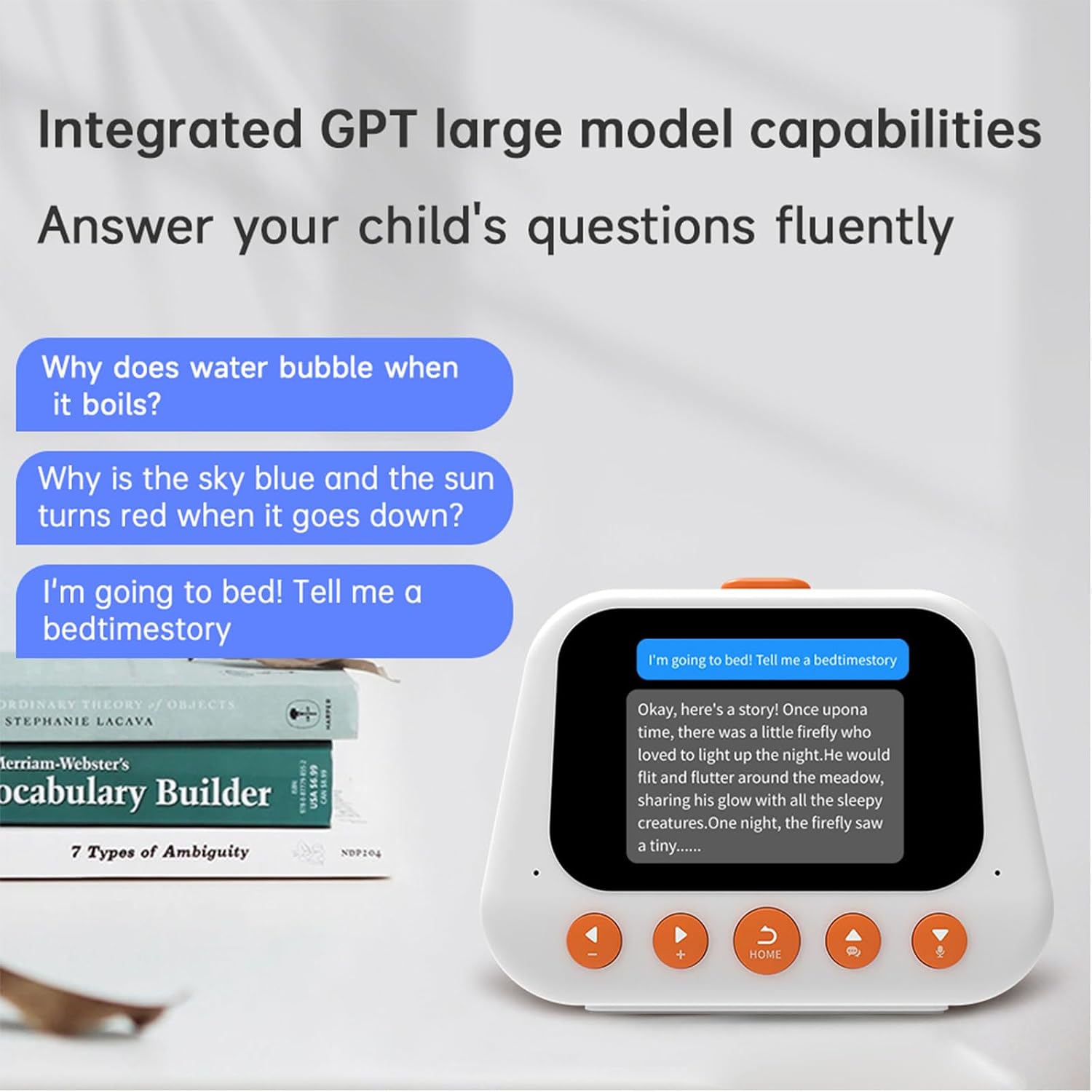 AI Smart Alarm Clock for Kids, Sound Machine and OK Wake Clock for Kids, Children's Sleep Trainer, Interactive Companion with Voice Control for Girls & Boys, Learning & Educational Gift