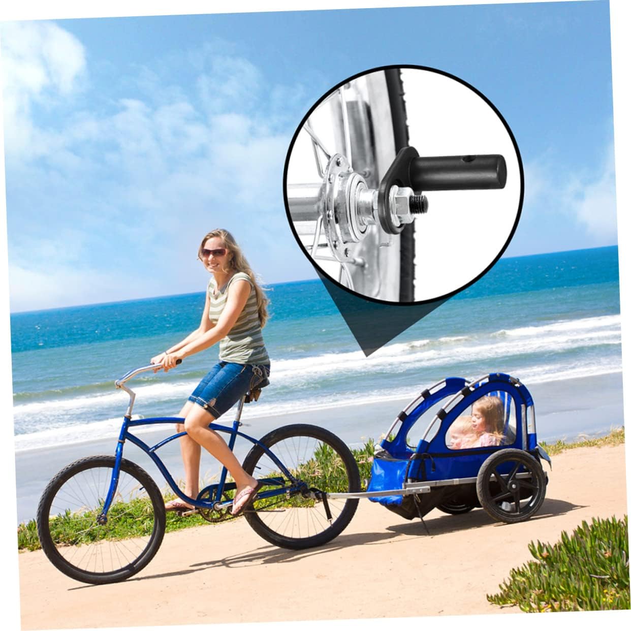 Garneck 3pcs Bike Trailer Accessories Pet Trailer Parts Bike Coupler Attachment for Dog Cart