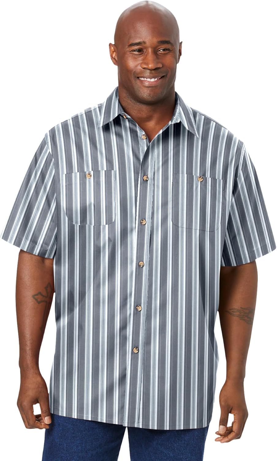 KingSize Men's Big & Tall Tall Wrinkle-Resistant Short Sleeve Button Down