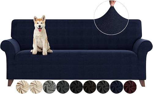 Miniatura 1 de ZNSAYOTX - Funda para sofá de 3 cojines para sofá de alta elasticidad, ideal para mascotas, 1 unidad, antideslizante, protector de muebles grande