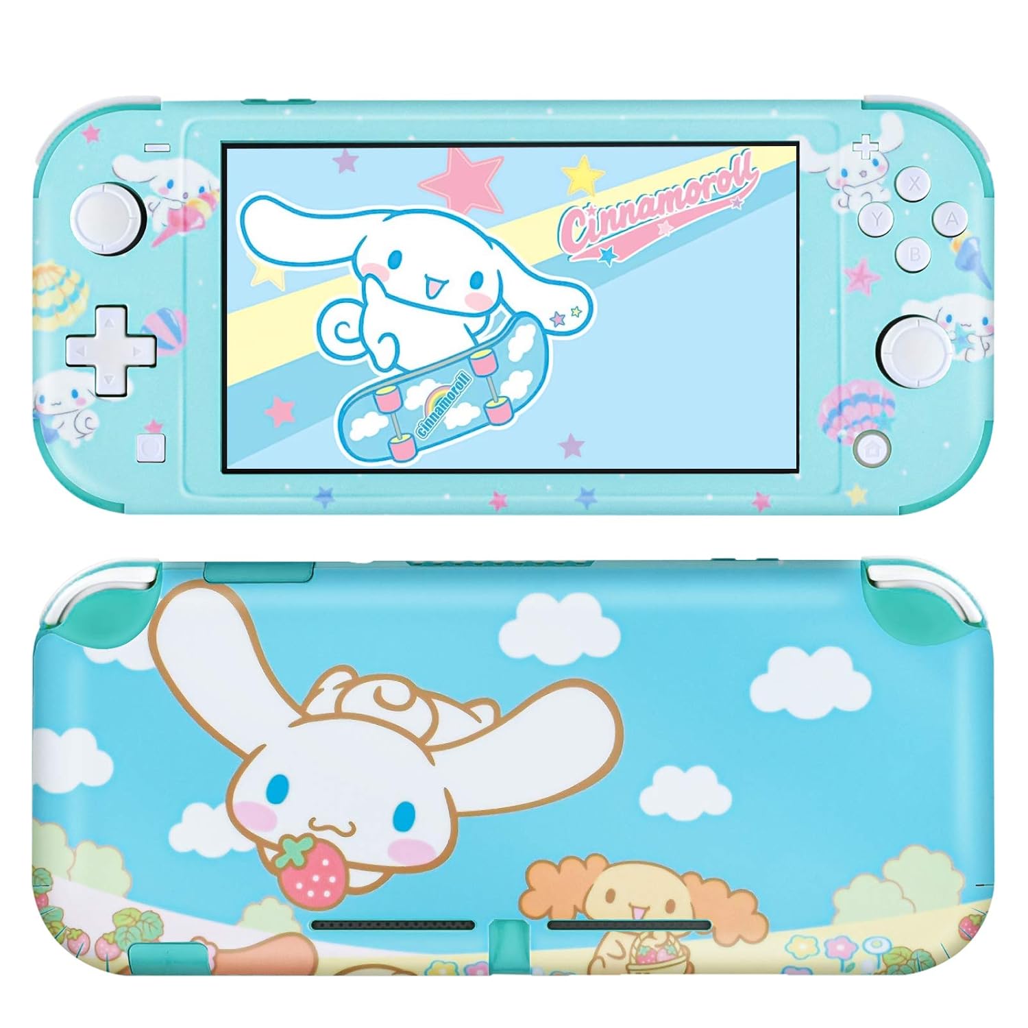 DLseego Switch Lite Skin Pretty Cute Pattern Full Wrap Skin Protective Film Sticker Compatible with Switch Lite-Blue