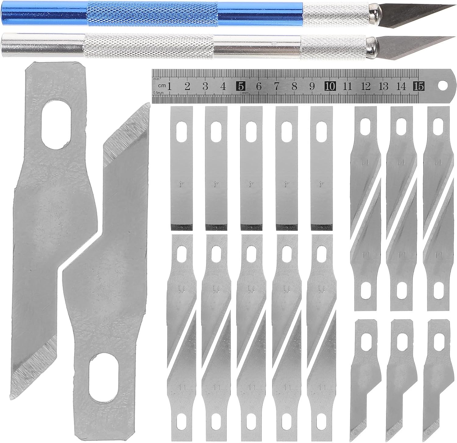 HEMOTON Precision Craft Knife Set with Replacement Blades for Paper Cutting and Art Projects Metal Handle Utility Cutting Tool for Scrapbooking