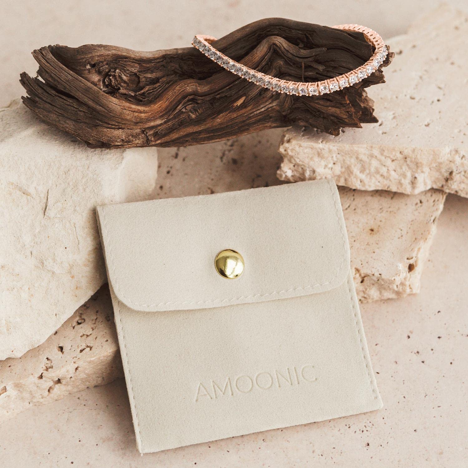Amoonìc Damen Tennisarmband Match aus 925er Silber oder vergoldet | Mit Zirkoniasteinen, Personalisiert mit Gravur, Geschenk für Sie