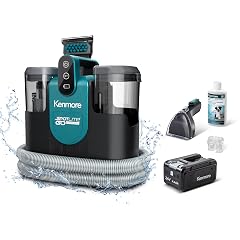 Kenmore KW1090 SpotLite Go 24V Cordless Brushless Portable Carpet Spot Cleaner 16Kpa Power Suction 55Mins Runtime with Hose