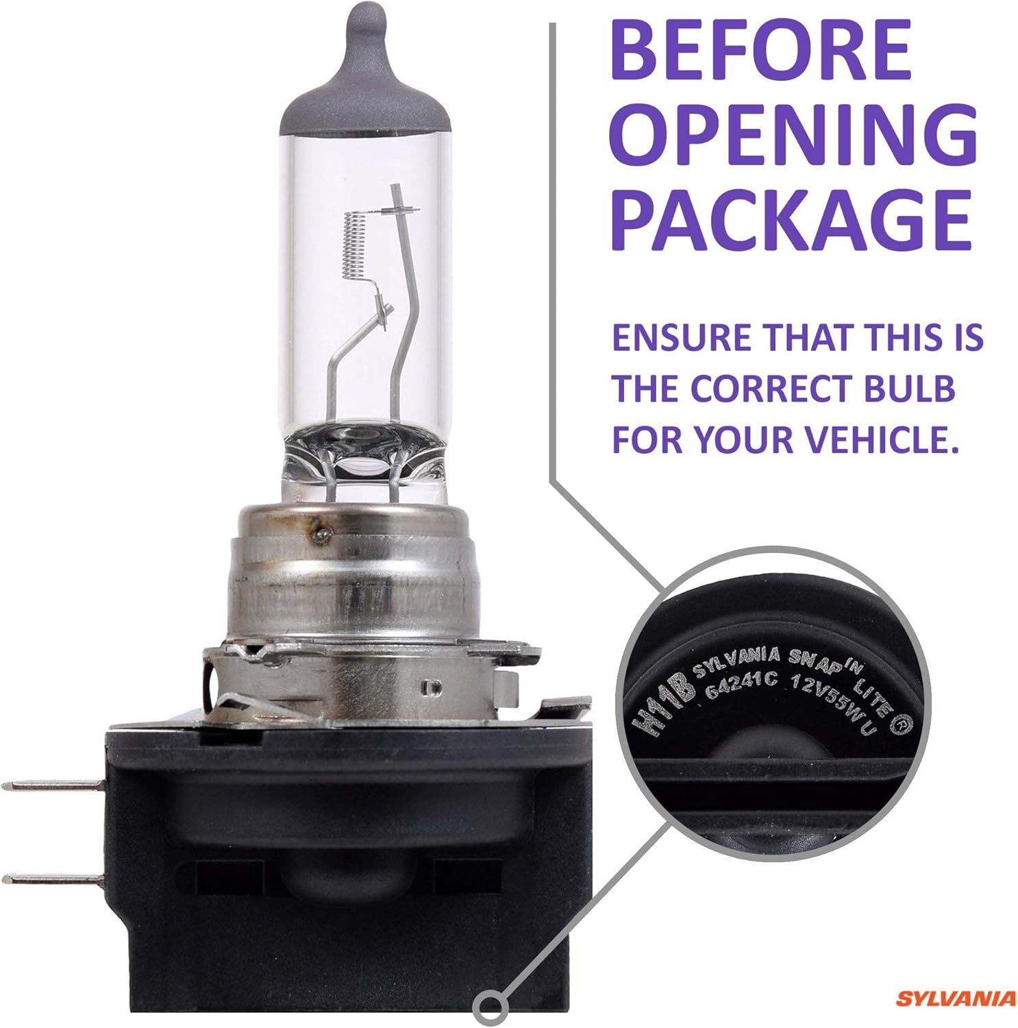 SYLVANIA - H11B XtraVision - High Performance Halogen Headlight Bulb, High Beam, Low Beam and Fog Replacement Bulb (Contains 2 Bulbs)