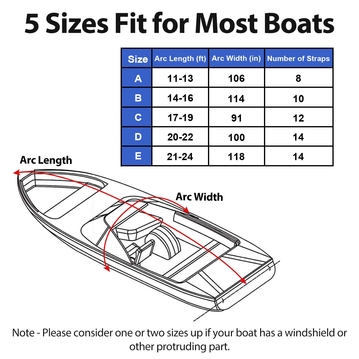 17-19ft Trailerable Heavy Duty Waterproof Boat Cover, 600D Marine Grade Polyester Canvas Boat Cover Fits Tri-Hull, V-Hull, Runabout, Fishing Boat with Carrying Bag, Agreeable Gray