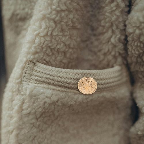 Miniatura 3 de SUPVOX 30 botones metálicos para abrigo chaqueta botón plano redondo de repuesto hebilla hueca suéter de ropa de costura para bricolaje color dorado