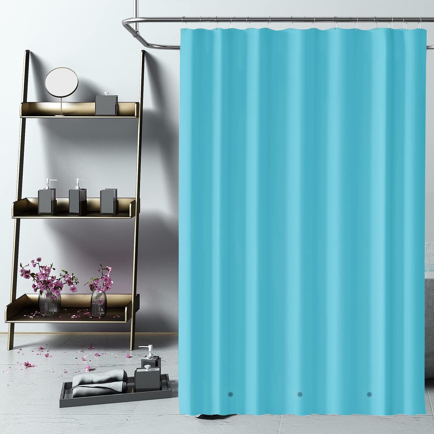 FINEBAT Shower Curtain Liner 72 x 72, NonToxic Odor Free
