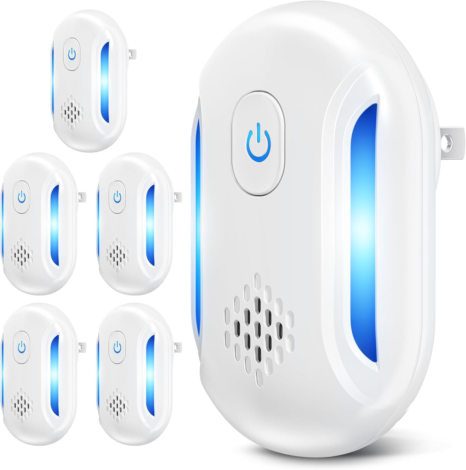 Ultrasonic Mouse & Pest Indoor Repeller Plug-in, Repellent for Mice, Rats, Roaches, Bugs, Ants, Spiders, 2 Mode (5 Pack)