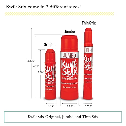 Miniatura 8 de Kwik Stix - Barras de pintura de témpera sólidas, 96 colores, barras de pintura lavables para niños, secado súper rápido, no tóxicas, libres de