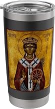 Retro St. Catherine of Alexandria Eastern Orthodox Icon Stainless Steel Insulated Tumbler
