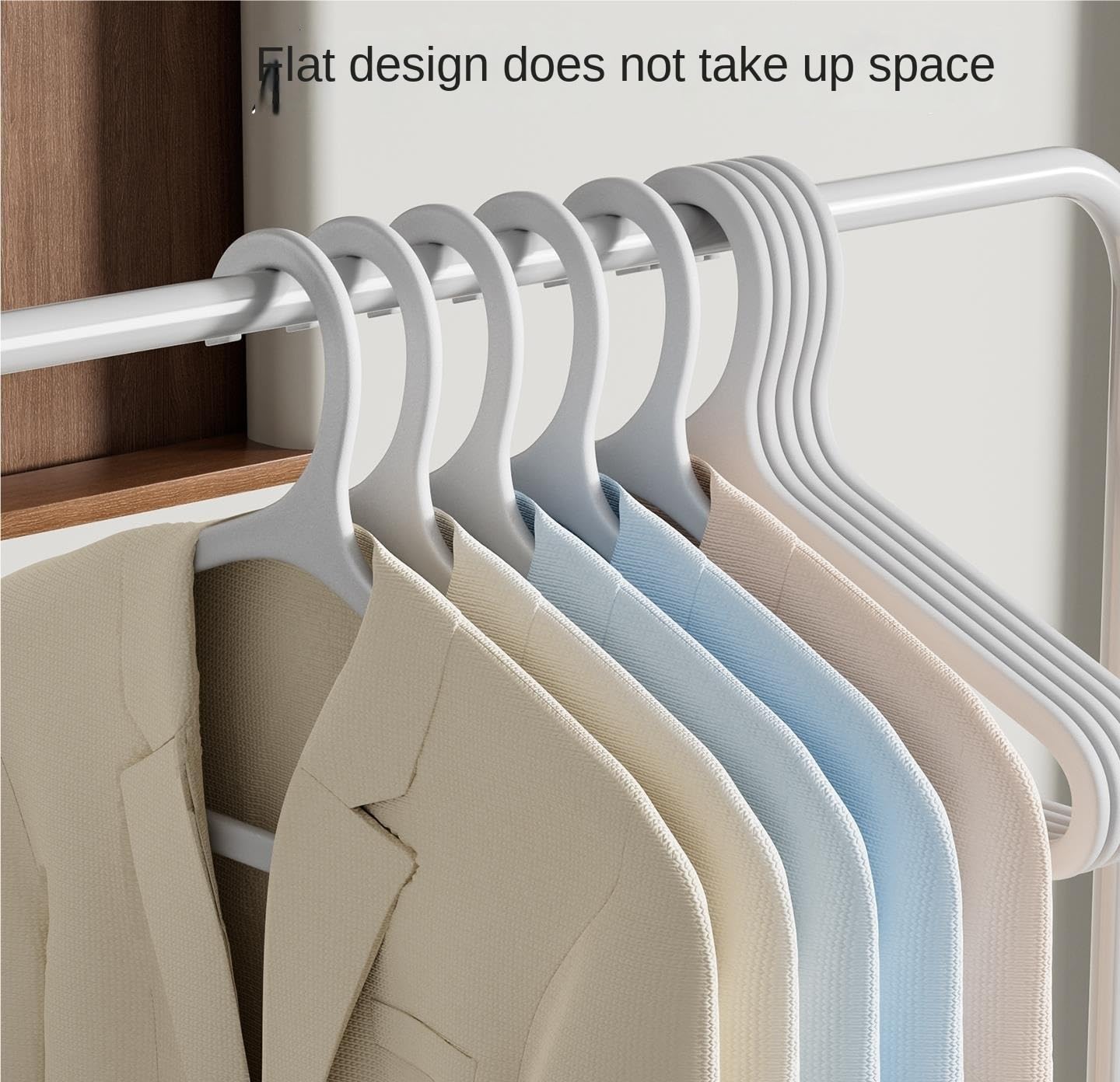Perchas Armario Vestidor Perchas Sencillas Antideslizantes con Diseño Que Ahorra Espacio For Chaquetas, Pantalones Y Camisas Duraderas Ahorra Espacio(White,30pcs)