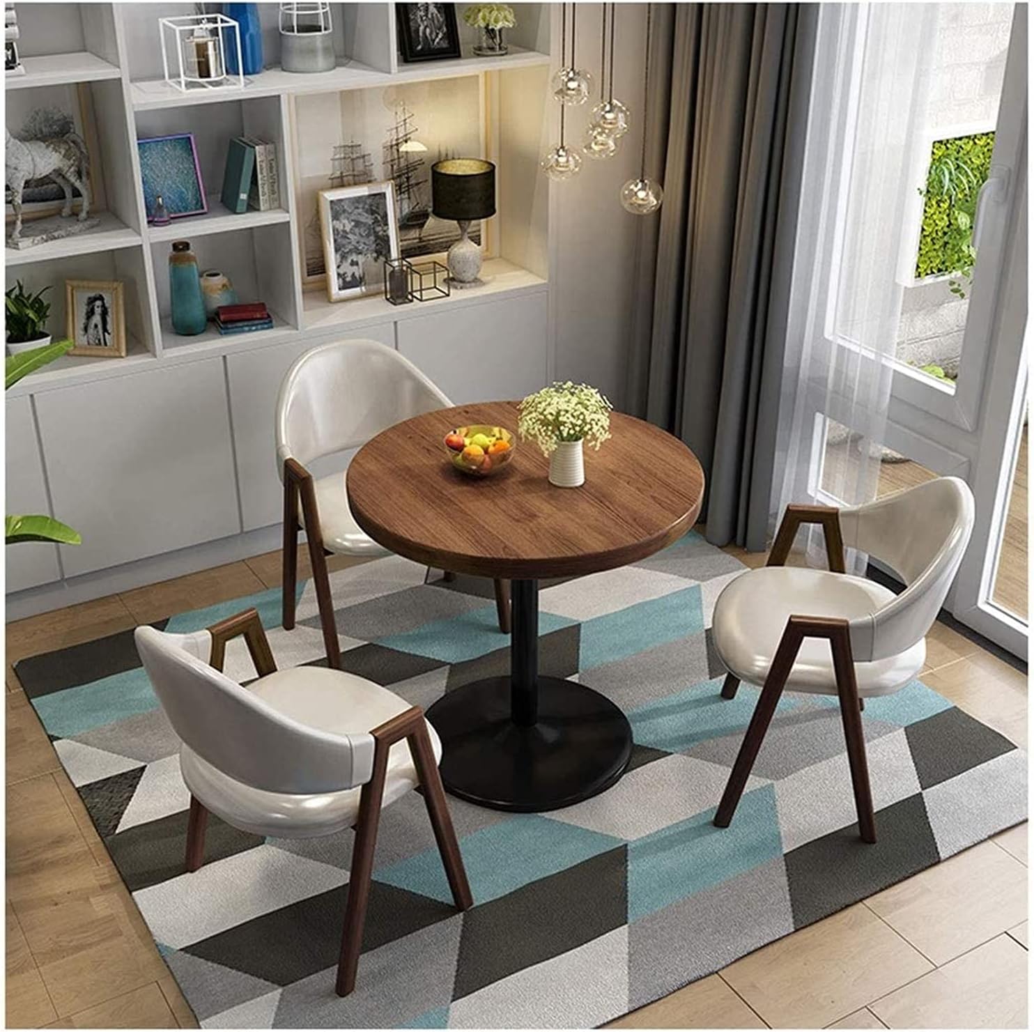 Small Conference Table Office Table and Chair Set, Office