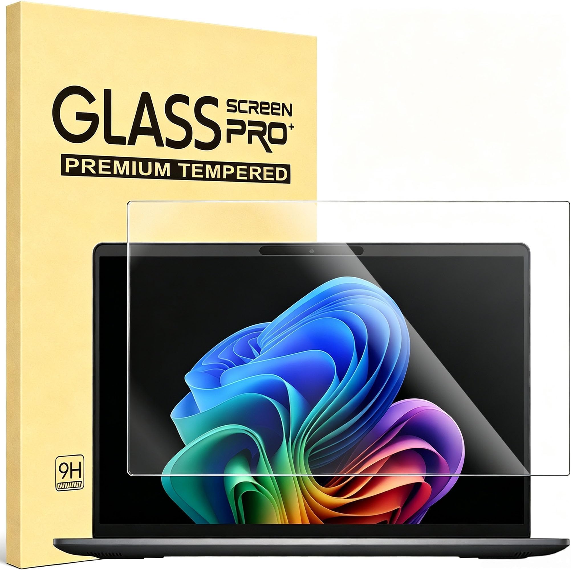 15.6 inch Laptop Tempered Glass Screen Protector (345x194mm/ W x H) | [9H Hardness] [Bubbles Free] [Anti-Fingerprint] [Ultra HD] for 15.6" HP/Dell/ASUS/Sony/Samsung/Lenovo/Acer/MSI/LG/Razer Blade